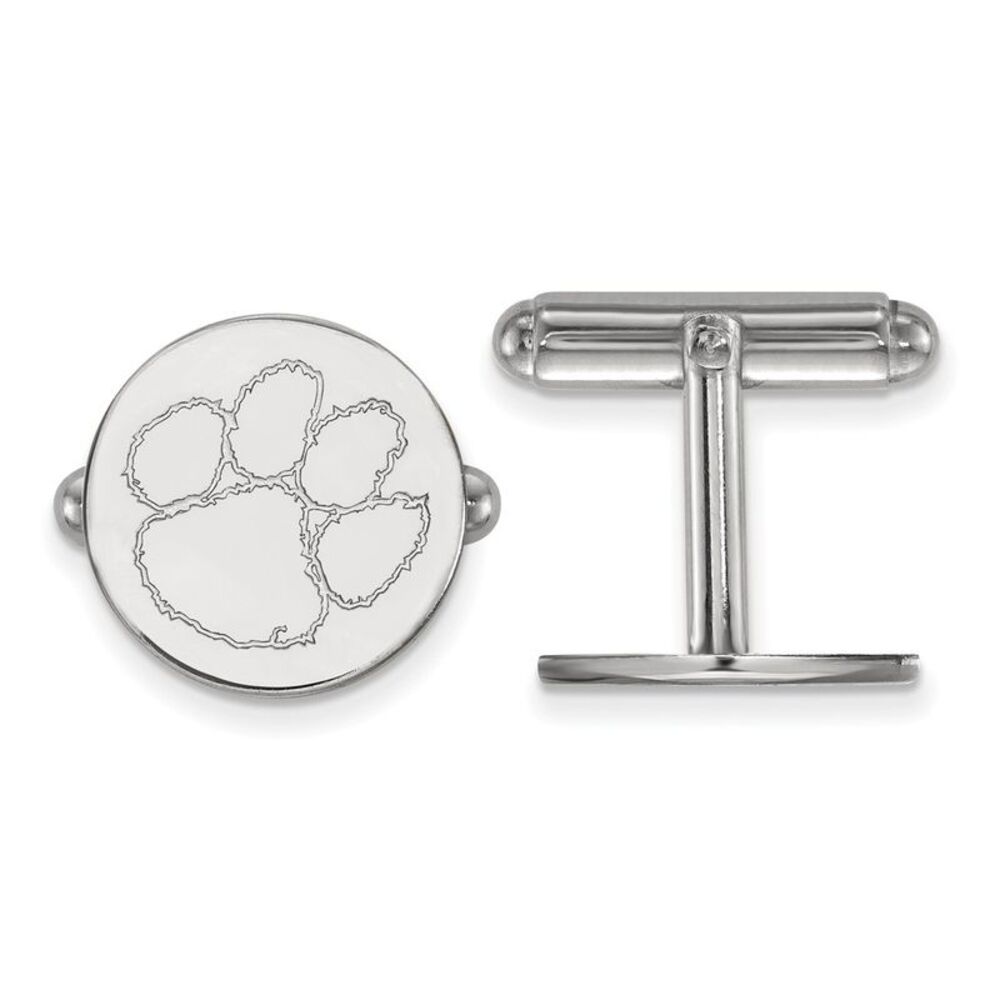 Sterling Silver Clemson University Cuff Links